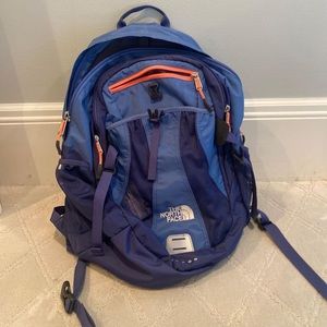 North Face Blue Backpack
